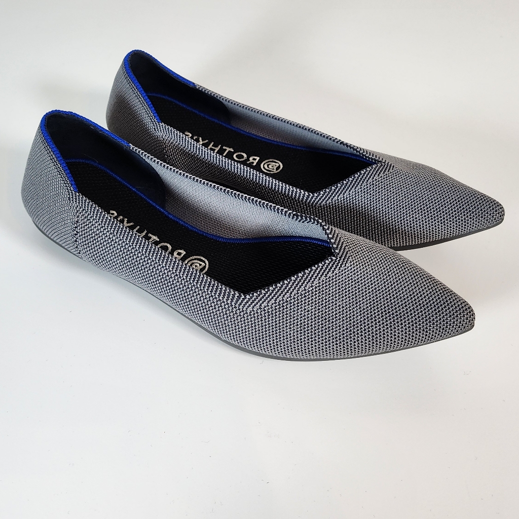 Rothy's The Point Cloud Grey Birdseye Casual Career Flats Size 11